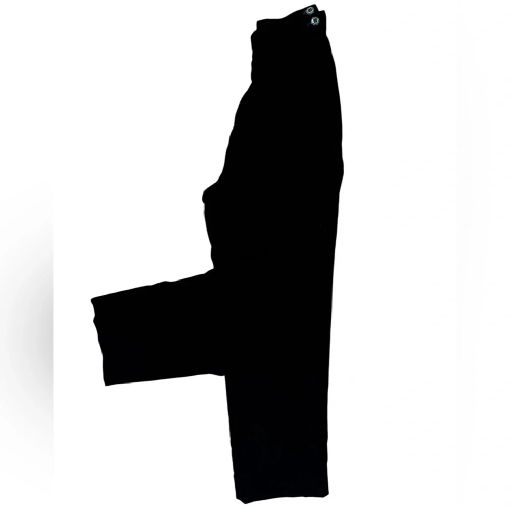 90 TALBOTS VELVET BLACK HIGH WAIST STRAIGHT LEG PANTS ELEGANT EVENING WEAR SZ 4P - Picture 2 of 7